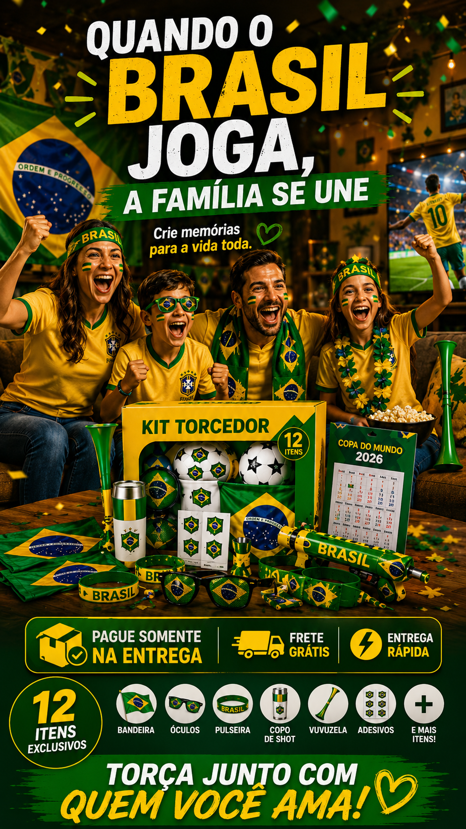 Kit Torcedor Brasil